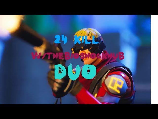 Fortnite Duos ps4 w/ TheBioshockHub(links in description) | 24 kill Duo Game