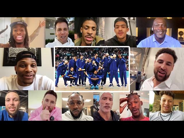 Famous Reaction On Team USA Wins Historic Olympic Gold Medal!! | Steph Curry, LeBron. KD Masterclass