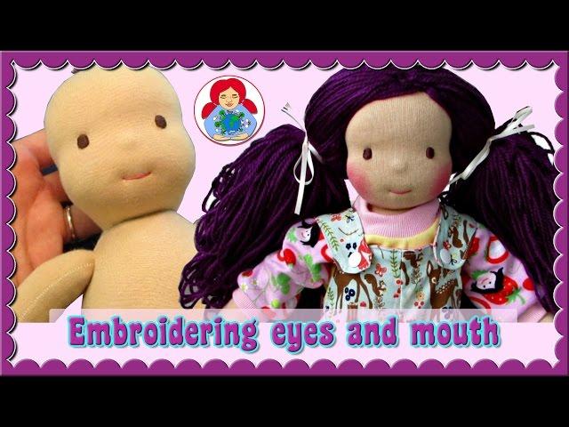 DIY | Embroidering Eyes and Mouth of a cloth doll | Sami Doll Tutorials