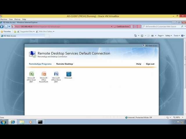 Remote App in Windows Server 2008R2 SP1