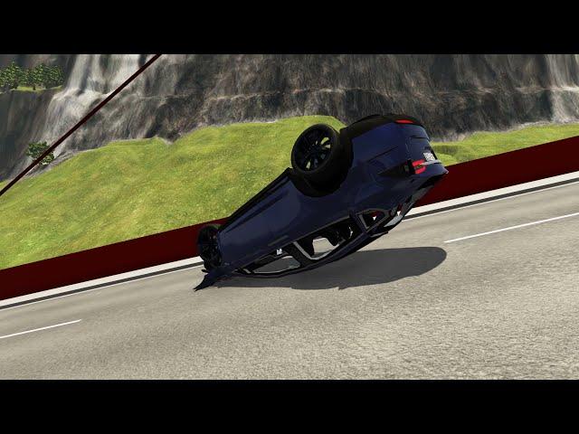Beamng drive TESLA Model X Rollover Crash