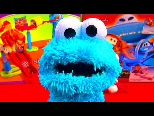 Cookie Monster Sesame Street Playskool Cute Plush Toy by Hasbro Toys - Cookie Monster Bit My Finger!