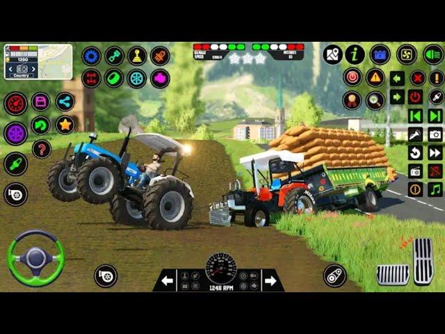 Tractor Farming Games ! Real Tractor Driving Simulator ! 3D Gameplay ! #gamegrind