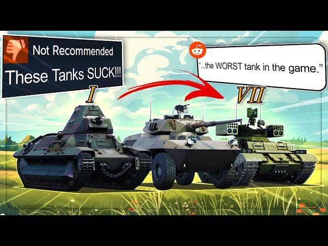 The WORST Tanks of every rank in War Thunder (according to the internet)