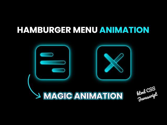 Hamburger Menu CSS | Hamburger Menu Animation CSS