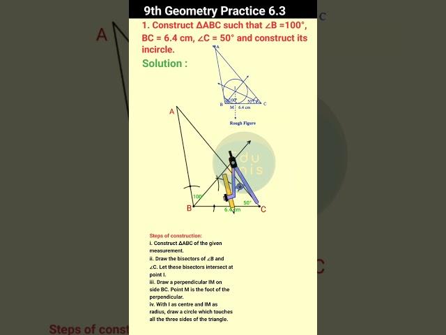 Class 9 Geometry practice set 6.3 | Question 1 | Maharashtra board