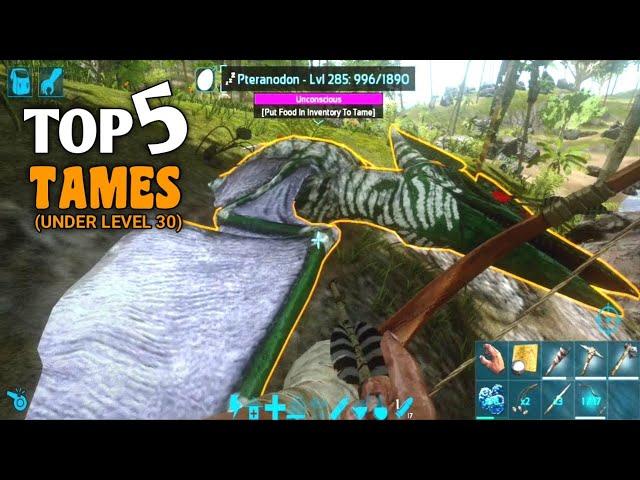 Ark Mobile Top 5 Beginner Tames Under Level 30(With Their Ability) | Top 5 Beginner Tames Ark Mobile