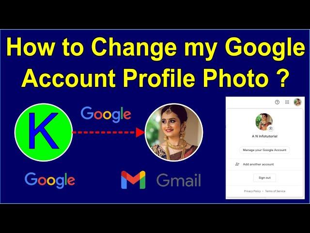 How to change my Google Account Profile Photo - My Account Google.com