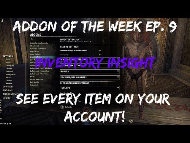 Addon Of The Week #9: Inventory Insight (See EVERYTHING On Your Account) | The Elder Scrolls Online