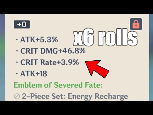 How to get 6 CRIT DMG% rolls in Artifact Substats - Genshin Impact