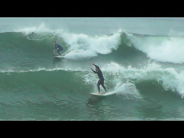 First Big Winter Swell hits LA's most packed Surf Spot - Sunset Point