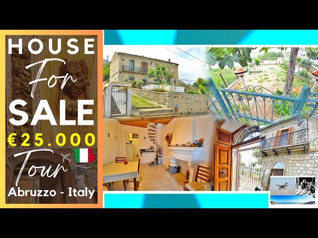 Home for sale in Italy | Stone house with patio and small vegetable garden | Stunning panoramic view