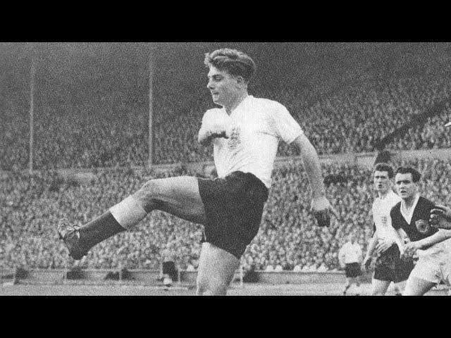 Duncan Edwards playing for Manchester United and England