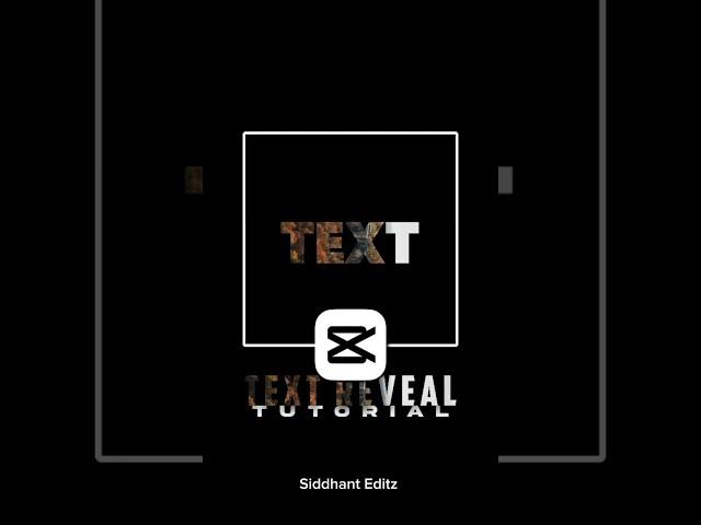 How to edit Trending Text Reveal tutorial Capcut | Capcut Trending 4k effect tutorial #shorts#capcut
