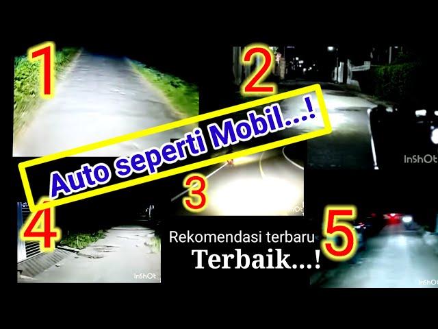 5 REKOMENDASI Merk lampu LED motor paling TERANG dan FOKUS seperti Mobil