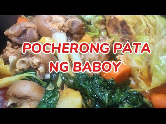 Simpleng luto sa pocherong pata ng baboy