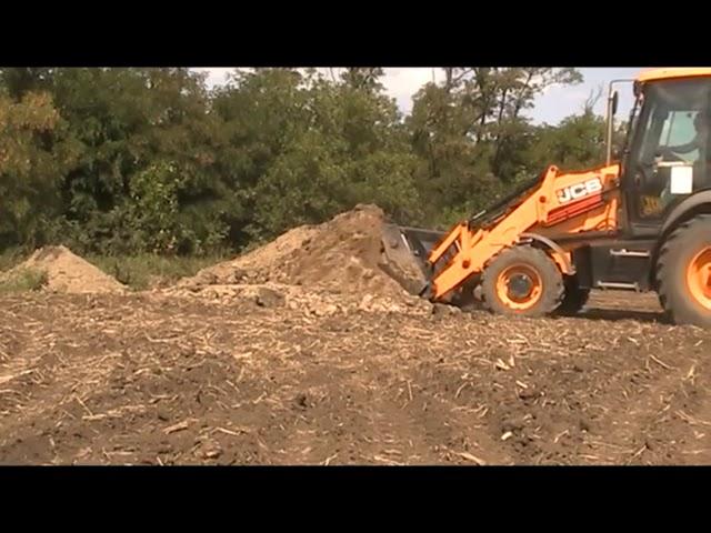 JCB 3CX Как управлять передним ковшом и челюстью. JCB 3CX Front shovel and jaw.