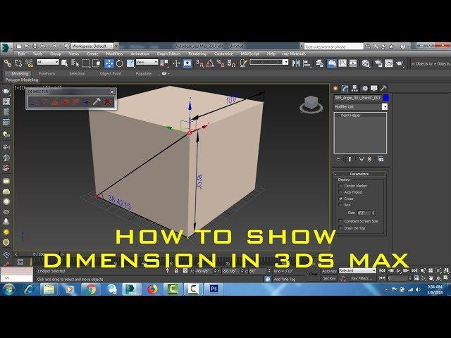 How to show Dimension in 3DS MAX ||Measuring in 3ds max