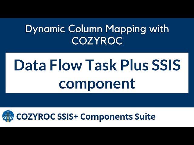 Data Flow Task Plus SSIS component. Dynamic Column Mapping by COZYROC