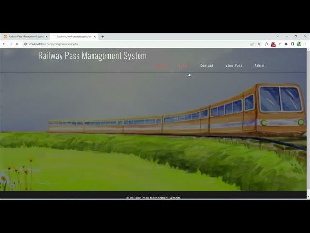 Rail Pass Management System using PHP and MySQL | PHPGurukul