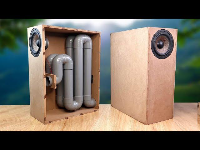 DIY Very Powerful Subwoofer with PVC pipe / powerful bass