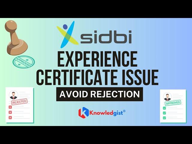 SIDBI Grade A | Mail Recieved For Experience Certificate ? What To Do ?