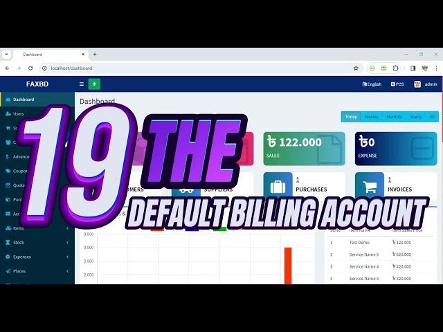 19 - THE DEFAULT BILLING ACCOUNT - BILLING BOOK - V3.1