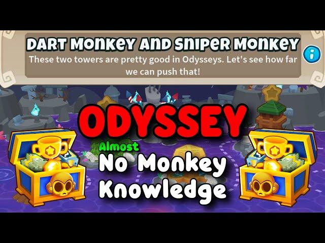 BTD6 Odyssey Tutorial | Minimum Monkey Knowledge | Dart Monkey and Sniper Monkey