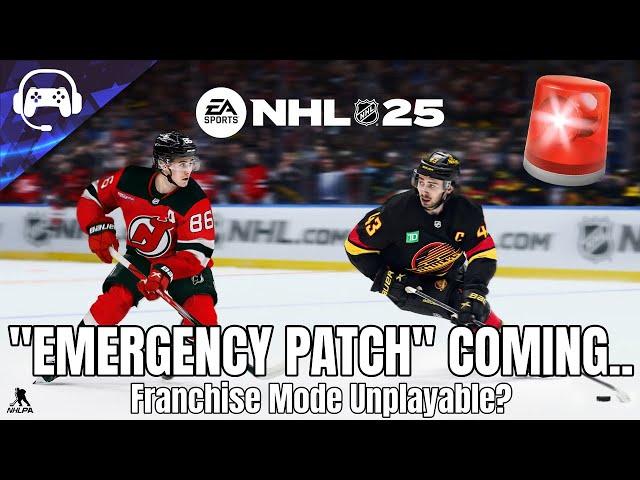 NHL 25 "EMERGENCY PATCH" COMING.. (Franchise Mode Unplayable?)