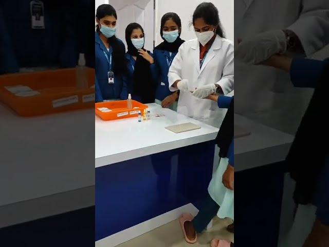 BLOOD GROUPING PRACTICALS BY DMLT STUDENTS