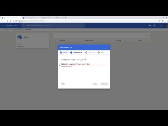 Map a Custom Domain URL (Google Workspace) - new Google Sites