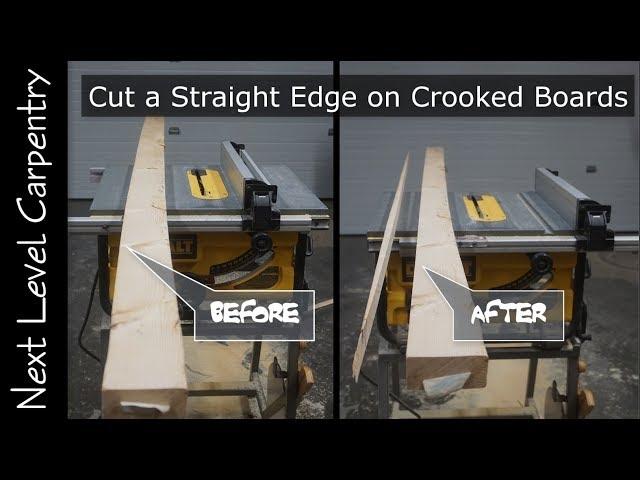 How to Cut a Straight Edge on Crooked Boards