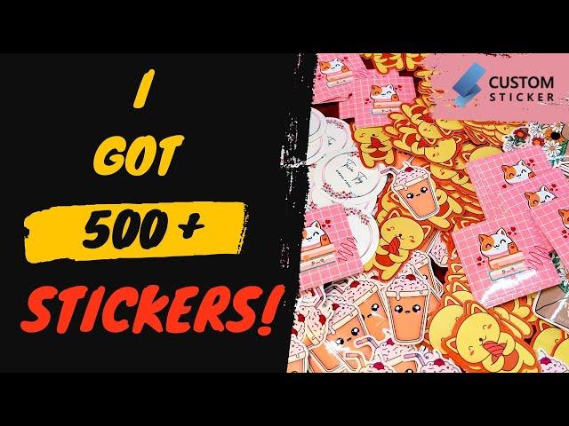 Unboxing 500+ Stickers I designed  #customsticker #stickers