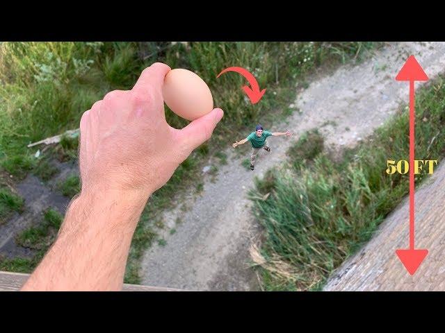 Egg Drop From 50 Feet! Best Egg Drop Ideas!