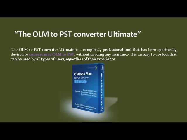 Free OLM to PST Converter for Mac