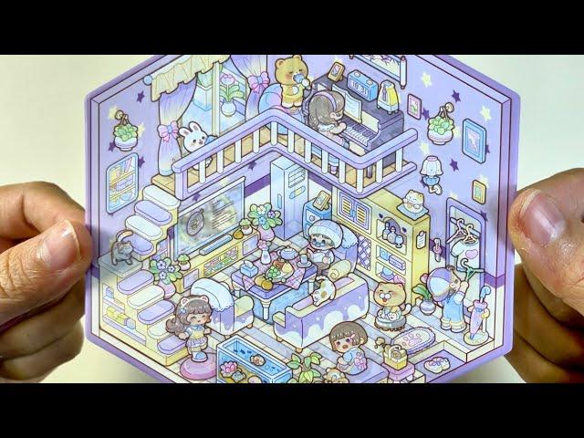 [ASMR]DIY a purple girl's room with scene stickers~