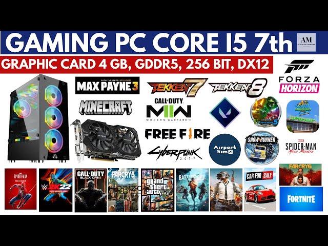 RGB GAMING PC CORE I5 7TH,  16gb RAM, 128GB SSD, 500GB HDD, AMD RADEON R9 380, GAMEPLAY