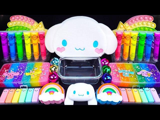 Cinnamoroll Rainbow Slime Mixing Random things into slime #ASMR #Satisfying #slimevideo #Makeupslime