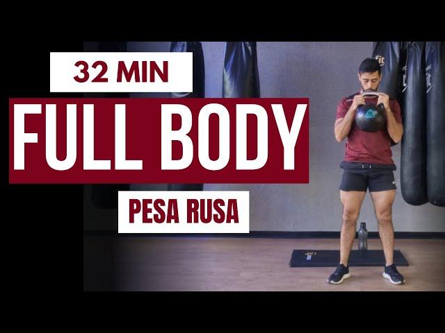 Ejercicios con pesas rusas para Ganar Masa muscular y fuerza  Rutina FULL BODY pesa rusa en casa