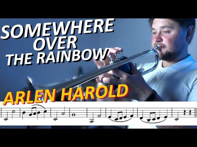 How to play Somewhere Over the Rainbow on Trumpet (with Sheet Music)
