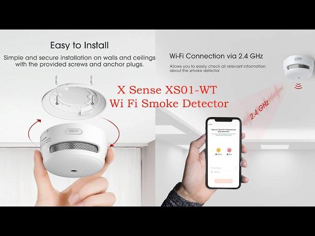 X Sense XS01-WT Wi Fi Smoke Detector SETUP TESTING