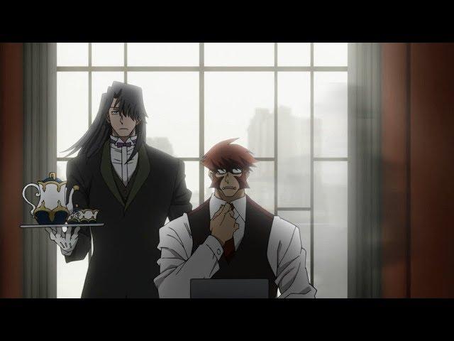 Butler Philip Lenore serves Klaus Von Reinherz tea - Kekkai Sensen & Beyond