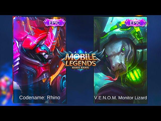 Grock | Codename: Rhino Skin VS V.E.N.O.M. Monitor Lizard Skin | Mobile Legends Bang Bang