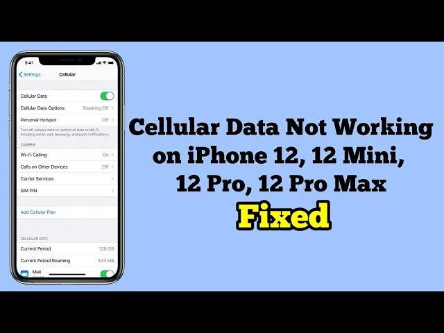 Cellular Data Not Working on iPhone 12, 12 Mini, 12 Pro, 12 Pro Max - Fixed