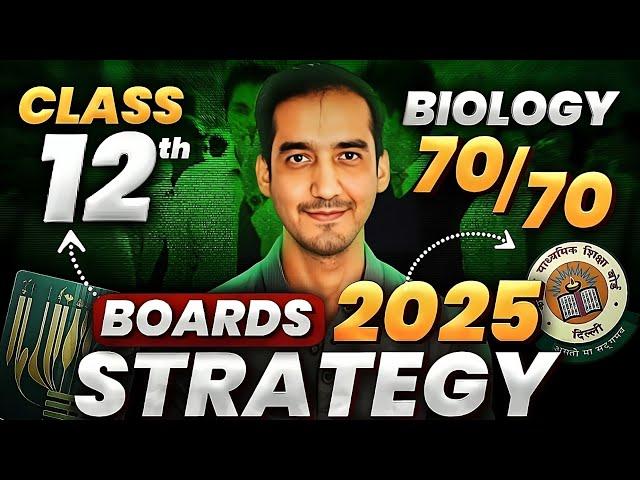 HOW TO SCORE 70 In Biology | CLASS 12 | BOARD EXAM 2024-25 | Strategy | Sourabh raina