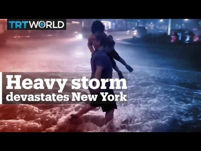 Flash flooding paralyses life in New York and New Jersey