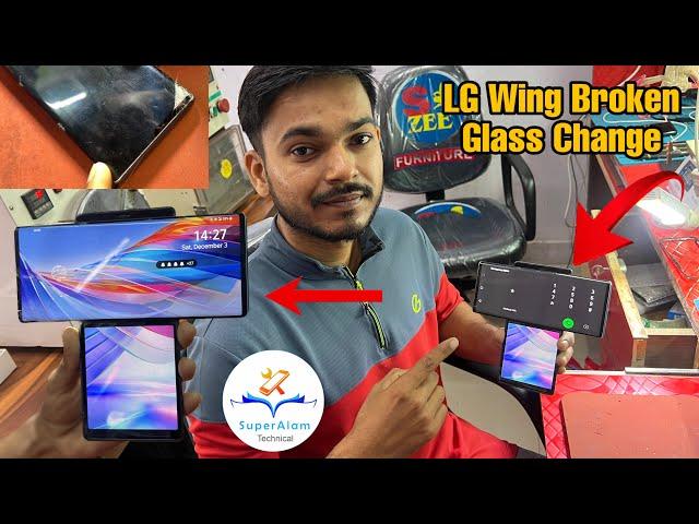 LG Wing Broken Front Glass Replacement || Without Mobile Open LG Wing Front Glass Restoration