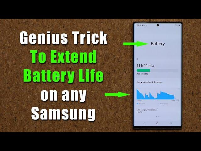 Genius Trick To Extend The Battery Life of ANY Samsung Galaxy Phone (Note 20, S20, A71, A51, etc)