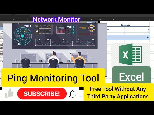 How to create a ping monitoring tool in Excel || Network Monitor || Ping Monitoring