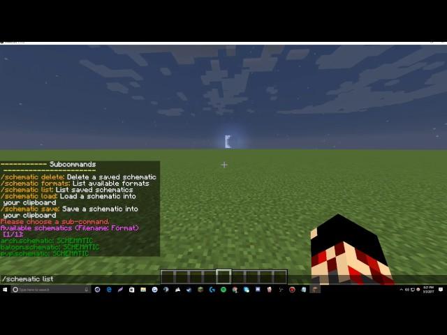 how to load minecraft schematics in singleplayer